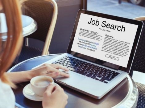 Person Searching for Jobs